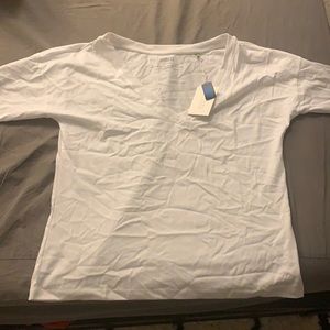 NWT everybody & everyone long sleeve white t shirt